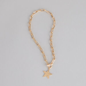 Star Cross Statement Chain Necklace