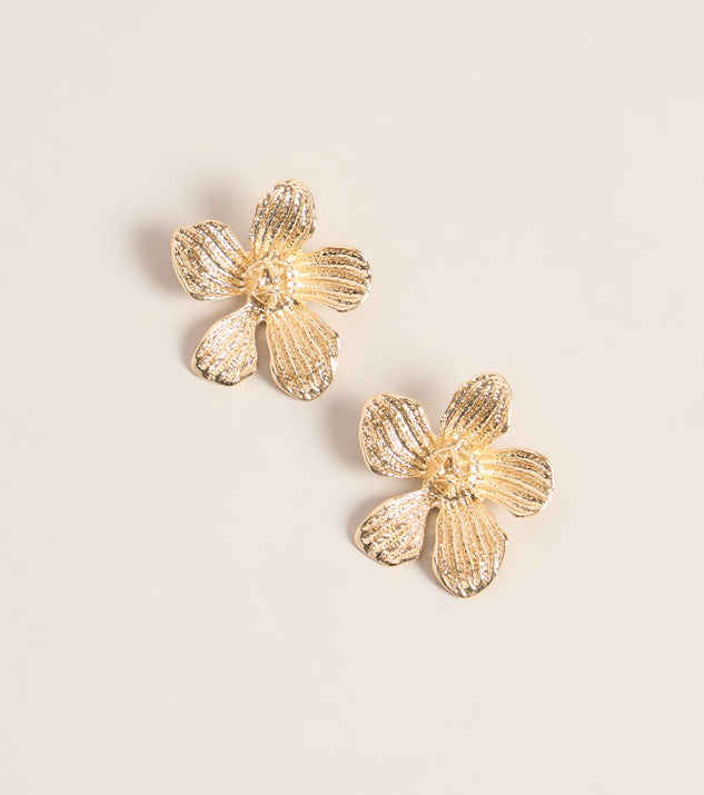 Windsor Statement Bloom Flower Stud Earrings