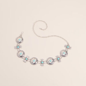Windsor Statement Styling Stone Concho Chain Belt Statement Styling Stone Concho Chain Belt