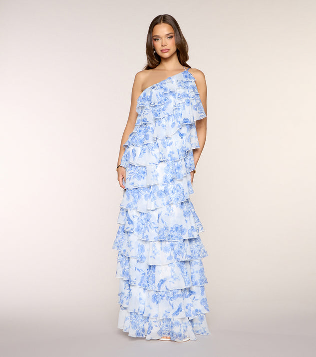 Windsor Steffanie Floral Chiffon Formal Dress