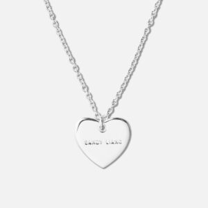 Sterling Silver Heart Tag Necklace
