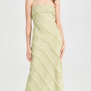 endless rose Strapless Ruffled Maxi Dress