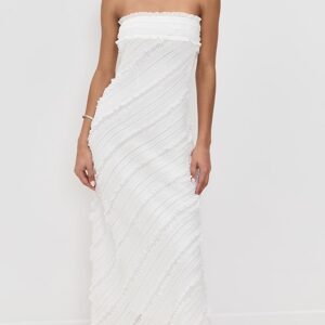 endless rose Strapless Ruffled Maxi Dress