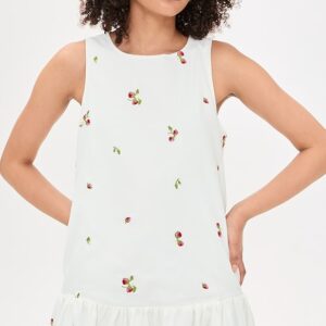 En Saison Strawberry Kiss Bubble Hem Mini Dress