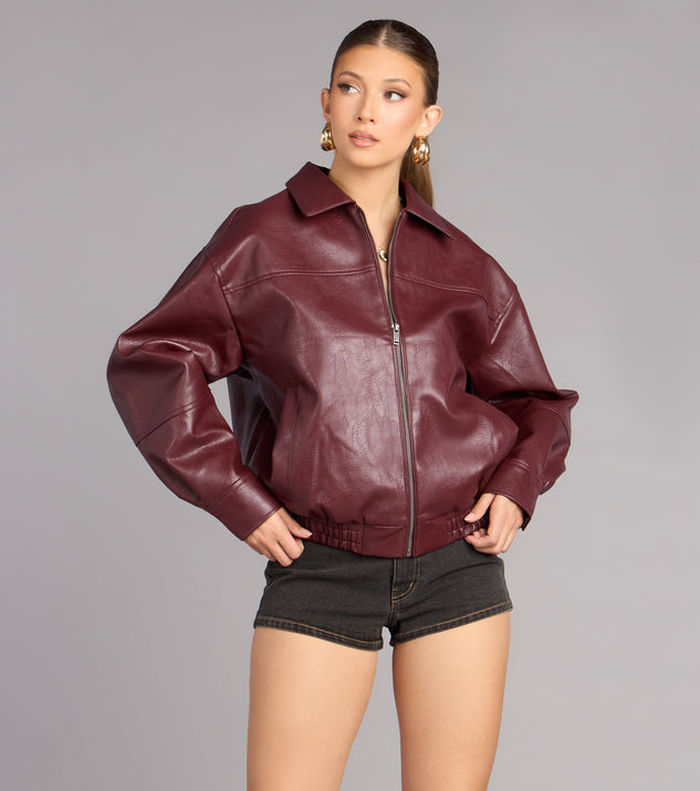 Windsor Street Chic Oversized Bomber Jacket