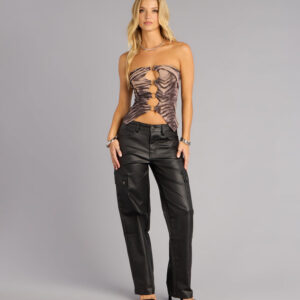 Windsor Street Luxe Coated Straight-Leg Cargo Pants Street Luxe Coated Straight-Leg Cargo Pants
