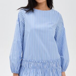 English Factory Stripe Balloon Mini Dress Stripe Balloon Mini Dress