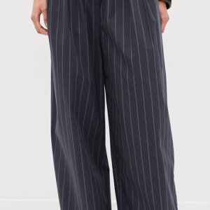 St. Agni Stripe Relaxed Pleat Pants