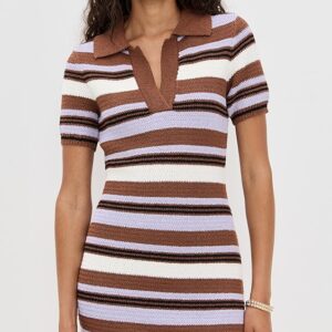 LE BOP Striped Boucle Mini Dress