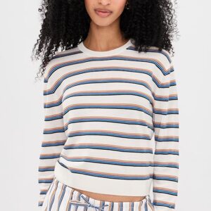 Leset Striped Classic Crew Pullover