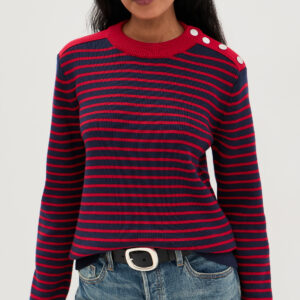AMI Striped Crewneck Sweater