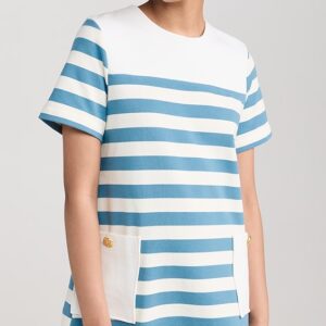 Striped Dress with Patch Pockets