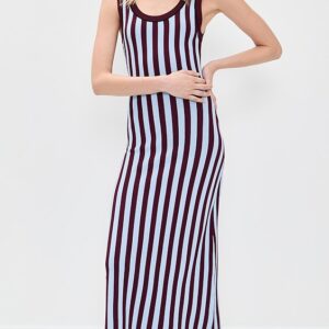 LE BOP Striped Jacquard Dress