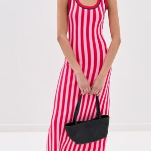 LE BOP Striped Jacquard Dress