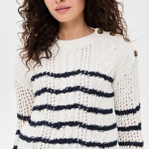 Stateside Striped Long Sleeve Crew Sweater