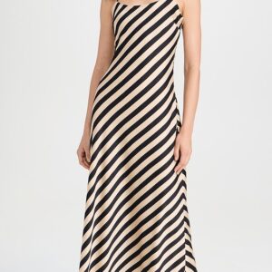 endless rose Striped Maxi Slip Dress