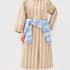 Striped Trench Coat