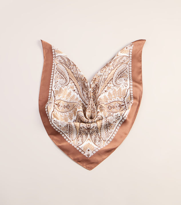 Windsor Styled On Repeat Paisley Satin Scarf