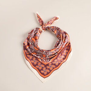 Styled Right Satin Print Scarf