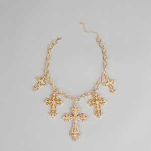 Windsor Styled Shine Rhinestone Cross Statement Necklace Styled Shine Rhinestone Cross Statement Necklace