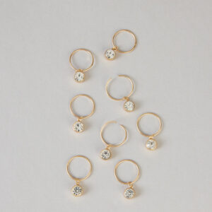 Styled To Shine Rhinestone O-Ring Hair Charms Set