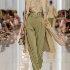stylewe Urban Plain Straight Pants With Belt