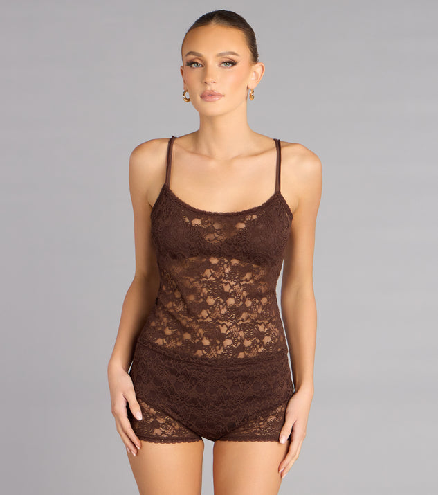Windsor Sultry Soft Sheer Lace Cami Top
