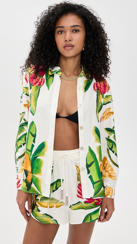 Summer Foliage Button Down