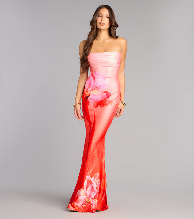 Windsor Summer Tropical Strappy Formal Dress