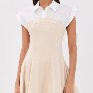 SIMKHAI Sundae Linen Blend Mini Dress Sundae Linen Blend Mini Dress