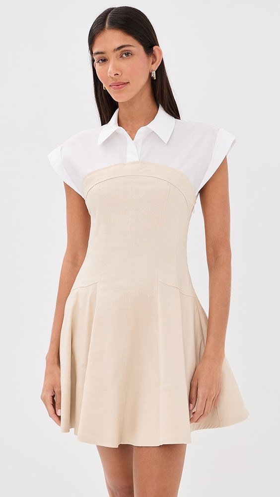 SIMKHAI Sundae Linen Blend Mini Dress