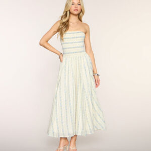 Windsor Sunday In Bloom Strapless Midi Dress