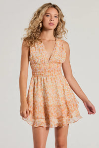 Sunny Style Floral Chiffon Tiered Skater Dress Sunny Style Floral Chiffon Tiered Skater Dress