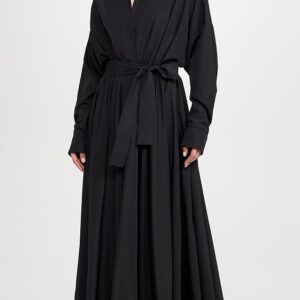 Norma Kamali Super Oversized Flared Boyfriend Neck Shirt Dress