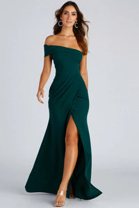 Susana Asymmetric Off-Shoulder Mermaid Dress Susana Asymmetric Off-Shoulder Mermaid Dress