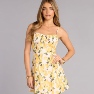 Windsor Sweet Citrus A-Line Mini Dress Sweet Citrus A-Line Mini Dress