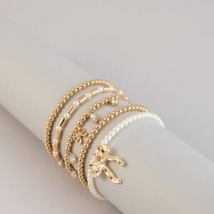 Sweet Details Bow Charm Bracelet Set