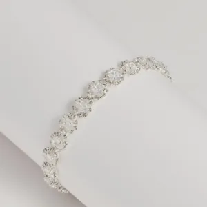 Windsor Sweet Luxe Floral Cluster Cubic Zirconia Clasp Bracelet Sweet Luxe Floral Cluster Cubic Zirconia Clasp Bracelet