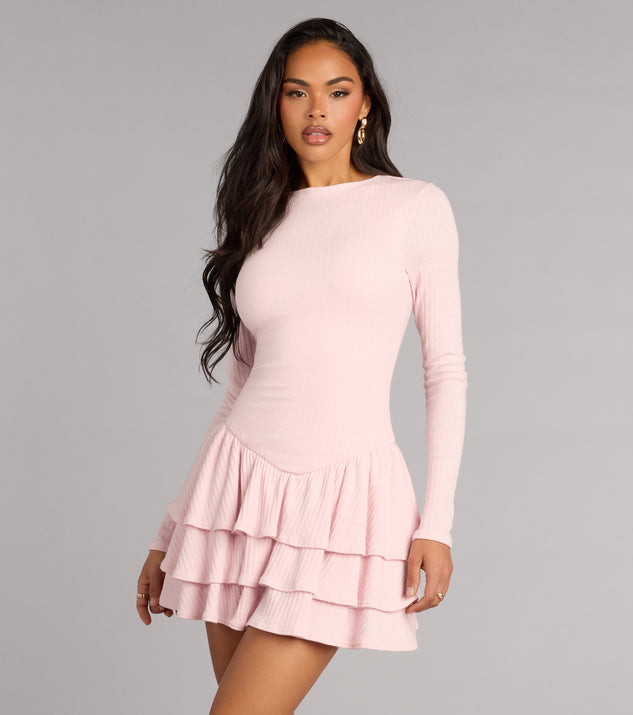 Windsor Sweet Plans Ahead Long Sleeve Skater Dress