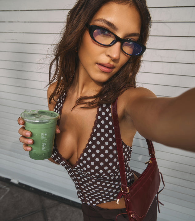 Windsor Sweet Talk Polka Dot Crop Top