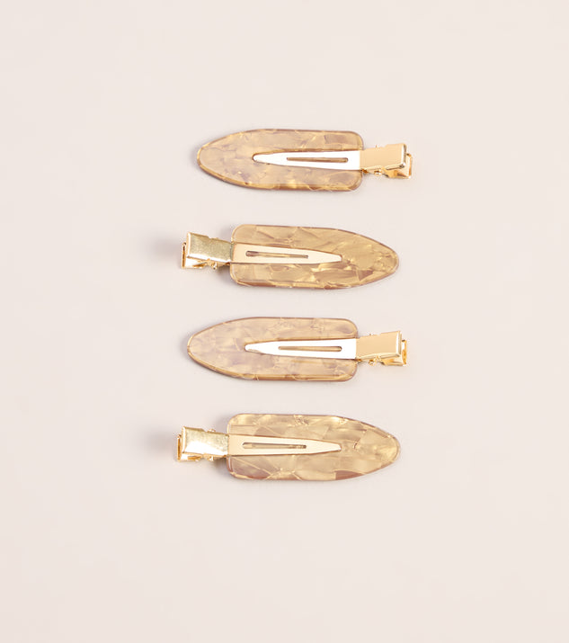 Windsor Swipe Back Hair Clip Four-Pack Set