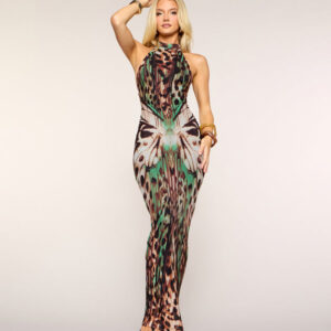 Windsor Swirled Abstract Maxi Dress