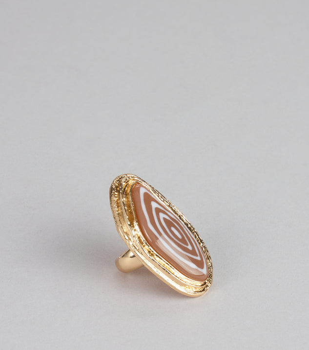 Windsor Swirled Chic Stretch Stone Ring