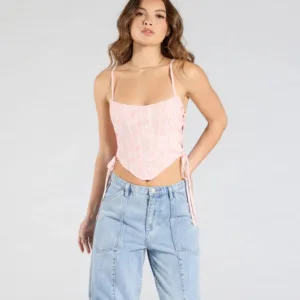 Windsor Swoon-Worthy Babe Lace-Up Corset Top Swoon-Worthy Babe Lace-Up Corset Top