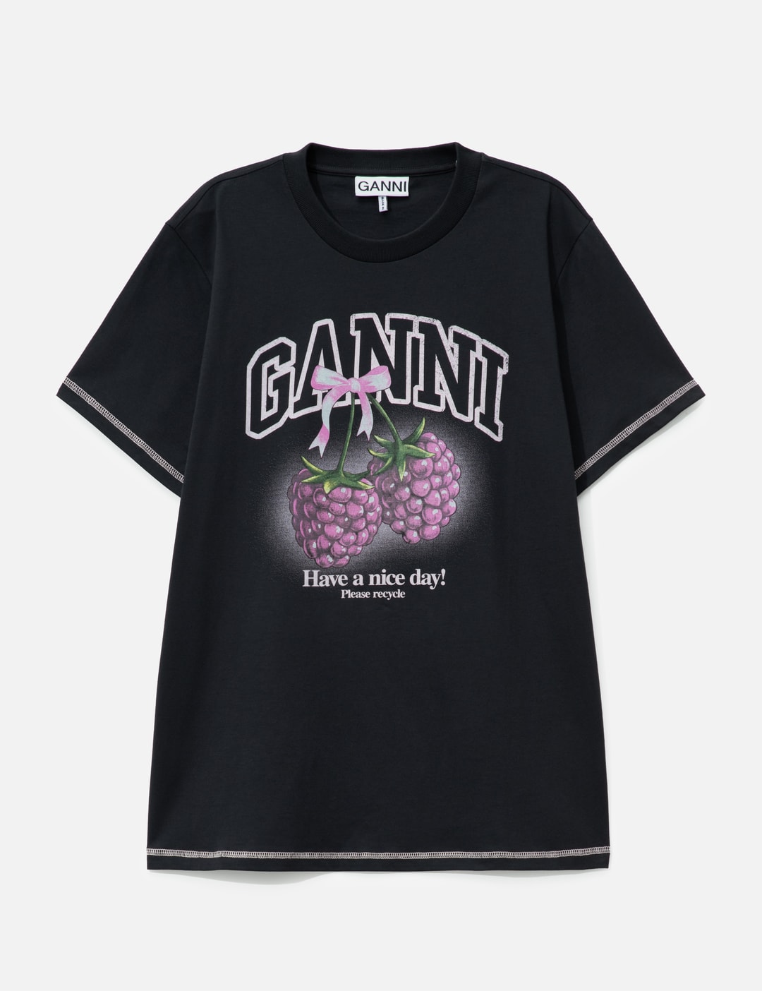 Ganni T-Shirt With Raspberries