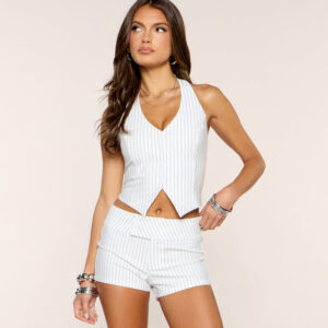 Windsor Tailored Mood Pinstripe Halter Vest