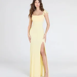 Windsor Tanya Lace-Up Slit Mermaid Beaded Formal Dress Tanya Lace-Up Slit Mermaid Beaded Formal Dress