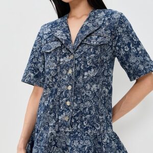 GANNI Tapestry Denim Mini Dress