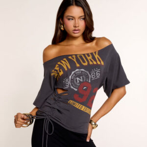 Windsor Team Tied Varsity Graphic Lace-Up Tee