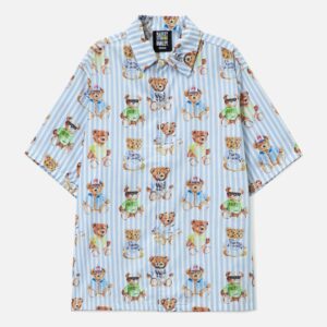 Market Teddy Striped Short Sleeve Woven